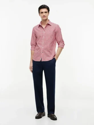Camicia Oxford a quadretti, vestibilità regolare
