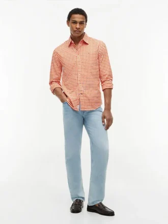 Camicia Oxford a quadretti, vestibilità regolare
