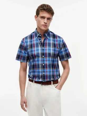 Camicia Oxford a quadri audaci con vestibilità regolare