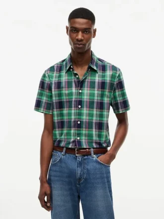 Camicia Oxford a quadri audaci con vestibilità regolare