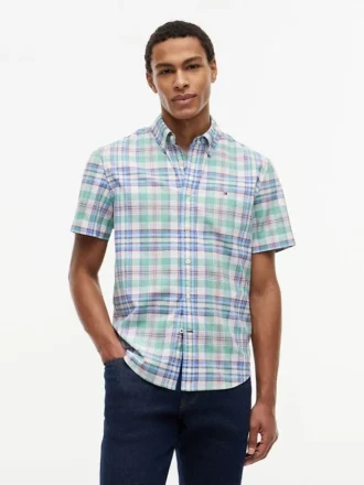 Camicia Oxford a quadri con vestibilità regolare