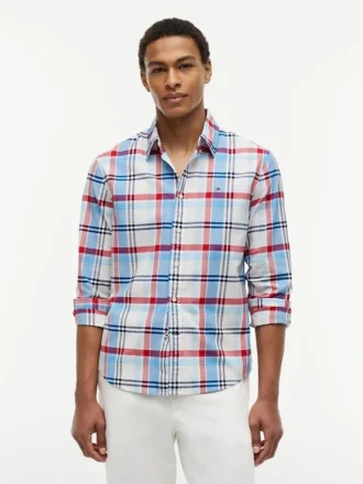 Camicia Oxford a quadri con vestibilità regolare