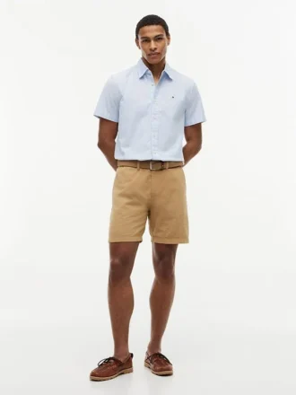 Camicia Oxford a righe a maniche corte