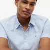 Camicia Oxford a righe a maniche corte