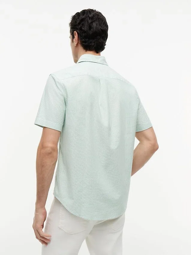 Camicia Oxford a righe a maniche corte Camicia Oxford a righe a maniche corte