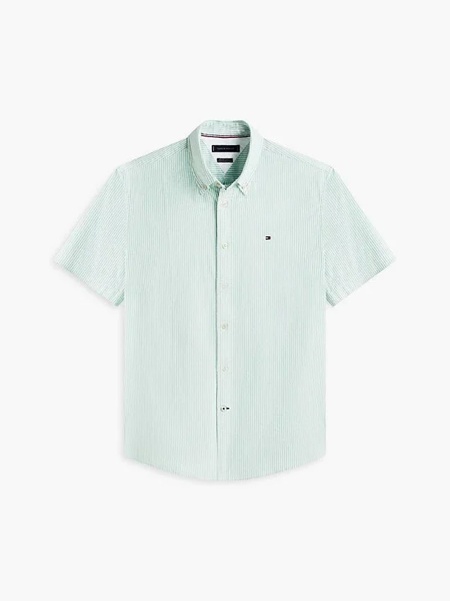 Camicia Oxford a righe a maniche corte Camicia Oxford a righe a maniche corte