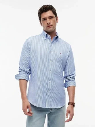 Camicia Oxford a righe TH Performance