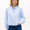 Camicia Oxford corta con bordi arricciati Camicia Oxford corta con bordi arricciati
