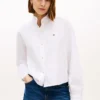 Camicia Oxford corta con bordi arricciati Camicia Oxford corta con bordi arricciati