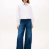 Camicia Oxford corta con bordi arricciati Camicia Oxford corta con bordi arricciati