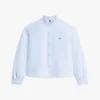 Camicia Oxford corta con bordi arricciati Camicia Oxford corta con bordi arricciati