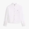 Camicia Oxford corta con bordi arricciati Camicia Oxford corta con bordi arricciati