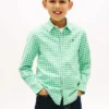 Camicia Oxford elasticizzata a quadretti per bambini Camicia Oxford elasticizzata a quadretti per bambini