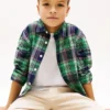Camicia Oxford elasticizzata a quadri per bambini Camicia Oxford elasticizzata a quadri per bambini