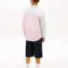 Camicia Oxford elasticizzata a righe miste per bambini