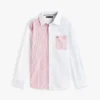 Camicia Oxford elasticizzata a righe miste per bambini Camicia Oxford elasticizzata a righe miste per bambini