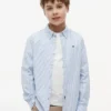 Camicia Oxford elasticizzata a righe per bambini