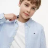 Camicia Oxford elasticizzata a righe per bambini