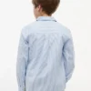 Camicia Oxford elasticizzata a righe per bambini