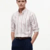 Camicia Oxford elasticizzata a righe, vestibilità regolare