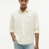 Camicia Oxford elasticizzata a righe, vestibilità regolare Camicia Oxford elasticizzata a righe, vestibilità regolare
