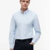 Camicia Oxford elasticizzata a righe, vestibilità regolare Camicia Oxford elasticizzata a righe, vestibilità regolare