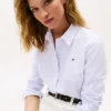 Camicia Oxford elasticizzata a righe, vestibilità regolare Camicia Oxford elasticizzata a righe, vestibilità regolare