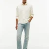Camicia Oxford elasticizzata a righe, vestibilità regolare Camicia Oxford elasticizzata a righe, vestibilità regolare