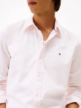 Camicia Oxford elasticizzata a righe, vestibilità regolare