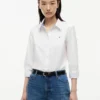 Camicia Oxford elasticizzata dalla vestibilità regolare Camicia Oxford elasticizzata dalla vestibilità regolare