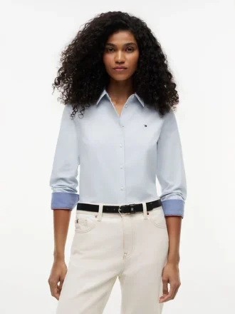 Camicia Oxford elasticizzata dalla vestibilità regolare
