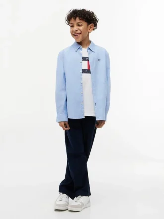 Camicia Oxford elasticizzata per bambini