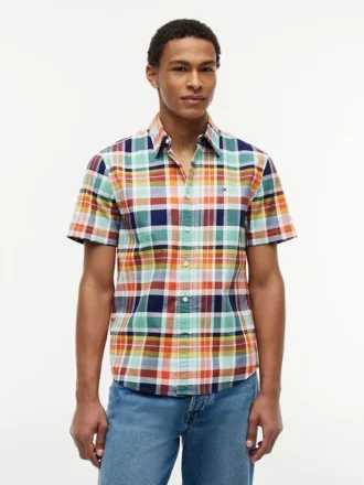 Camicia Oxford Madras dalla vestibilità regolare
