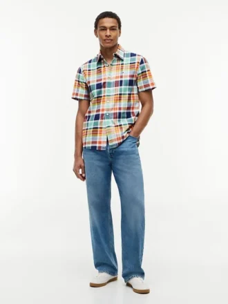 Camicia Oxford Madras dalla vestibilità regolare