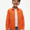 Camicia per bambini in misto lino e cotone