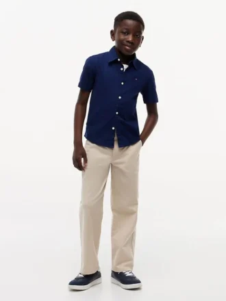 Camicia per bambini in misto lino e cotone