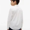 Camicia per bambini in misto lino e cotone