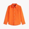 Camicia per bambini in misto lino e cotone