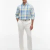 Camicia Regular in misto lino a quadri Madras Camicia Regular in misto lino a quadri Madras
