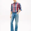 Camicia Regular in misto lino a quadri Madras Camicia Regular in misto lino a quadri Madras