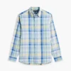 Camicia Regular in misto lino a quadri Madras Camicia Regular in misto lino a quadri Madras