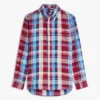 Camicia Regular in misto lino a quadri Madras Camicia Regular in misto lino a quadri Madras