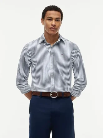 Camicia TH Performance a righe, vestibilità regolare
