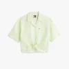 Camicia Tommy Jeans in misto lino con lacci sul davanti Camicia Tommy Jeans in misto lino con lacci sul davanti
