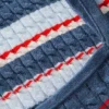 Canotta a righe con maglia a trecce Canotta a righe con maglia a trecce