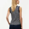 Canotta a righe in maglia a costine Canotta a righe in maglia a costine