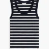 Canotta a righe in maglia a costine Canotta a righe in maglia a costine