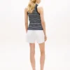 Canotta Henley a righe con bottoni dorati Canotta Henley a righe con bottoni dorati