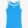 Canotta in maglia a costine con monogramma in script Canotta in maglia a costine con monogramma in script