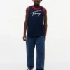 Canotta per bambini con logo Tommy in stile script Canotta per bambini con logo Tommy in stile script